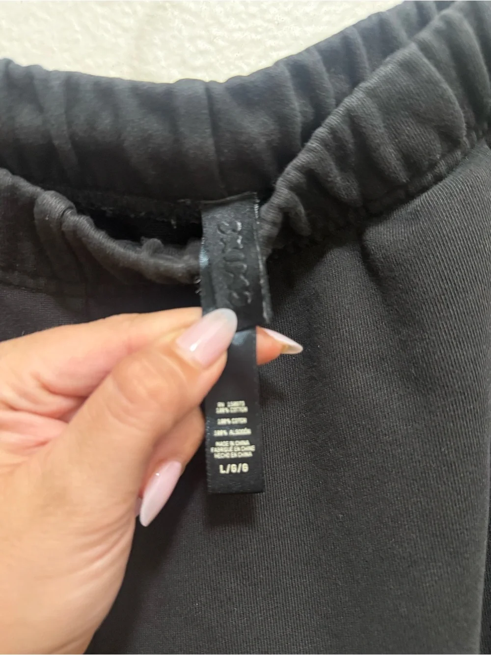 SKIMS Men’s Cotton Fleece Classic Jogger Sweatpants Black Onyx Size Large